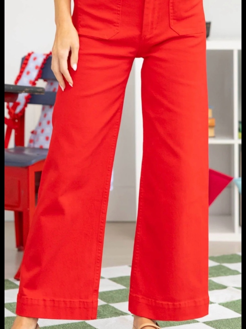 Loft-Crimson Wide-Leg Denim Jeans-Size 2/26